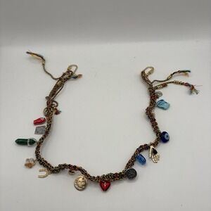 Friendship Handbag Swag Charm Pendant Multicolor Glass Heart Luck Free People